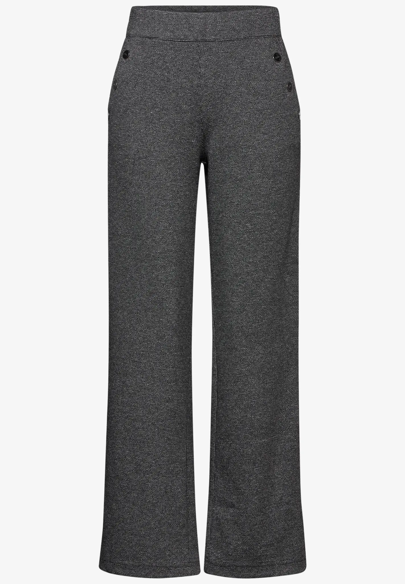 Street One Straight Leg Broek - Black