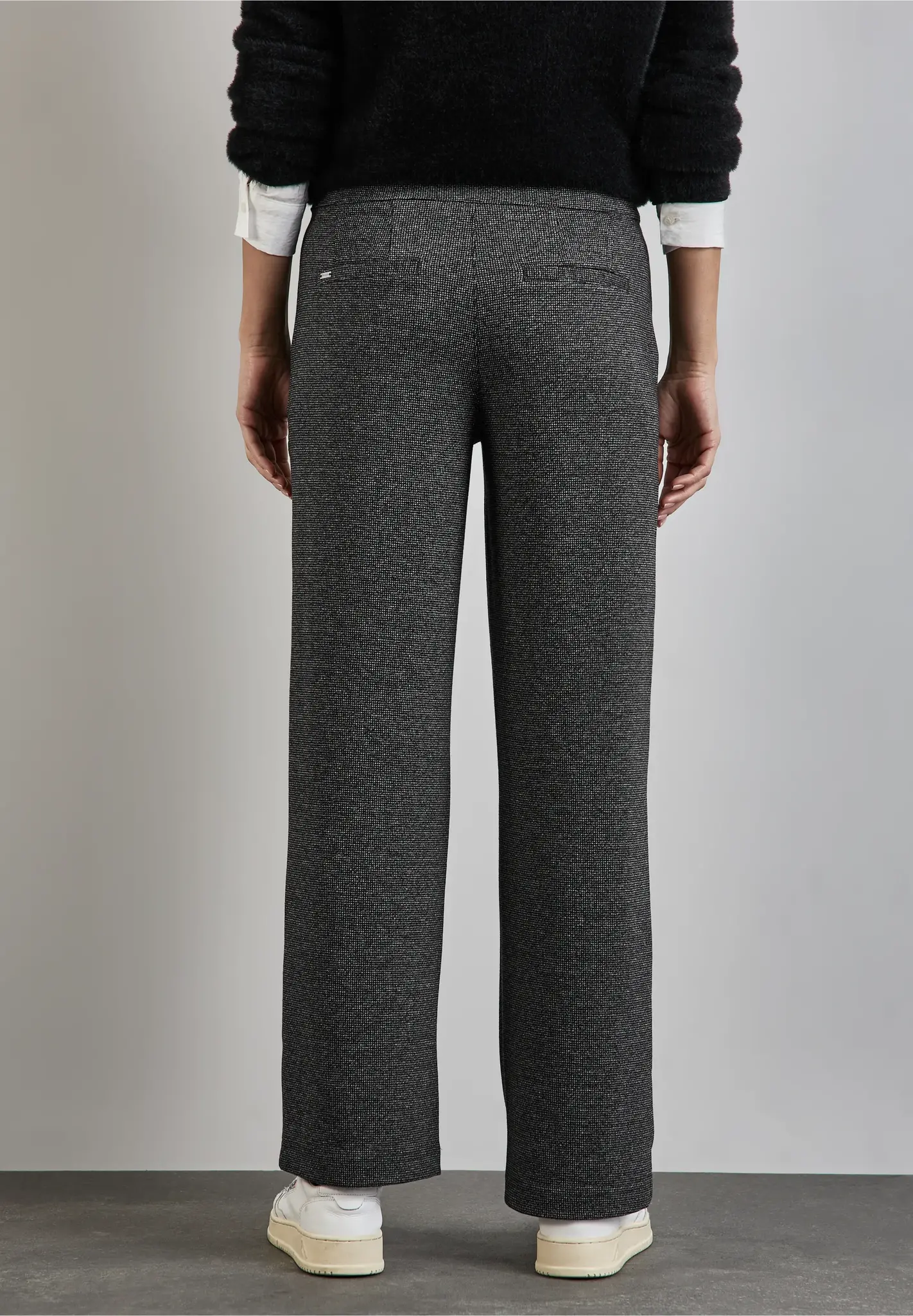 Street One Straight Leg Broek - Black