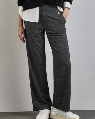 Street One Straight Leg Pants - Black