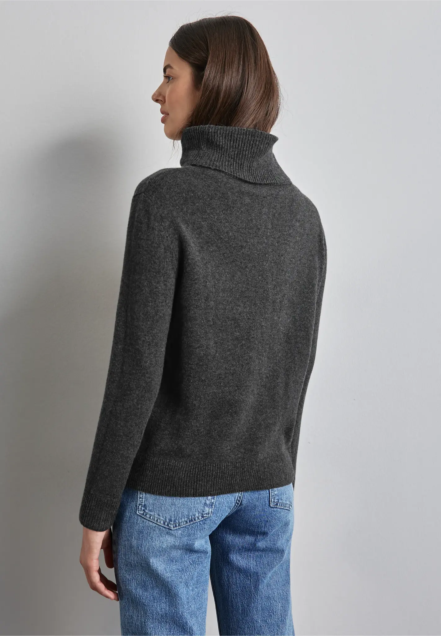 Street One Turtleneck Jumper - Gravel Grey Melange