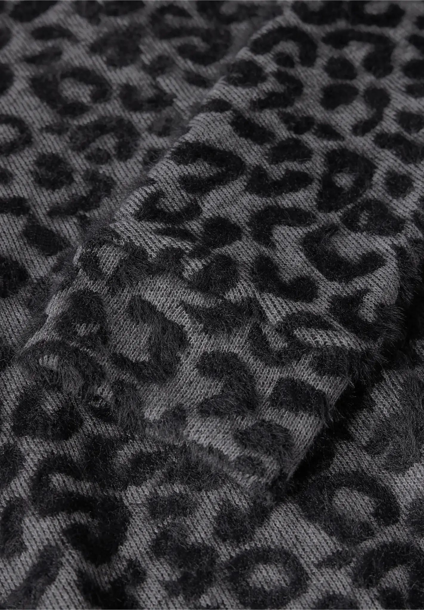 Street One Shirt with Leopard Print - Gravel Grey Melange