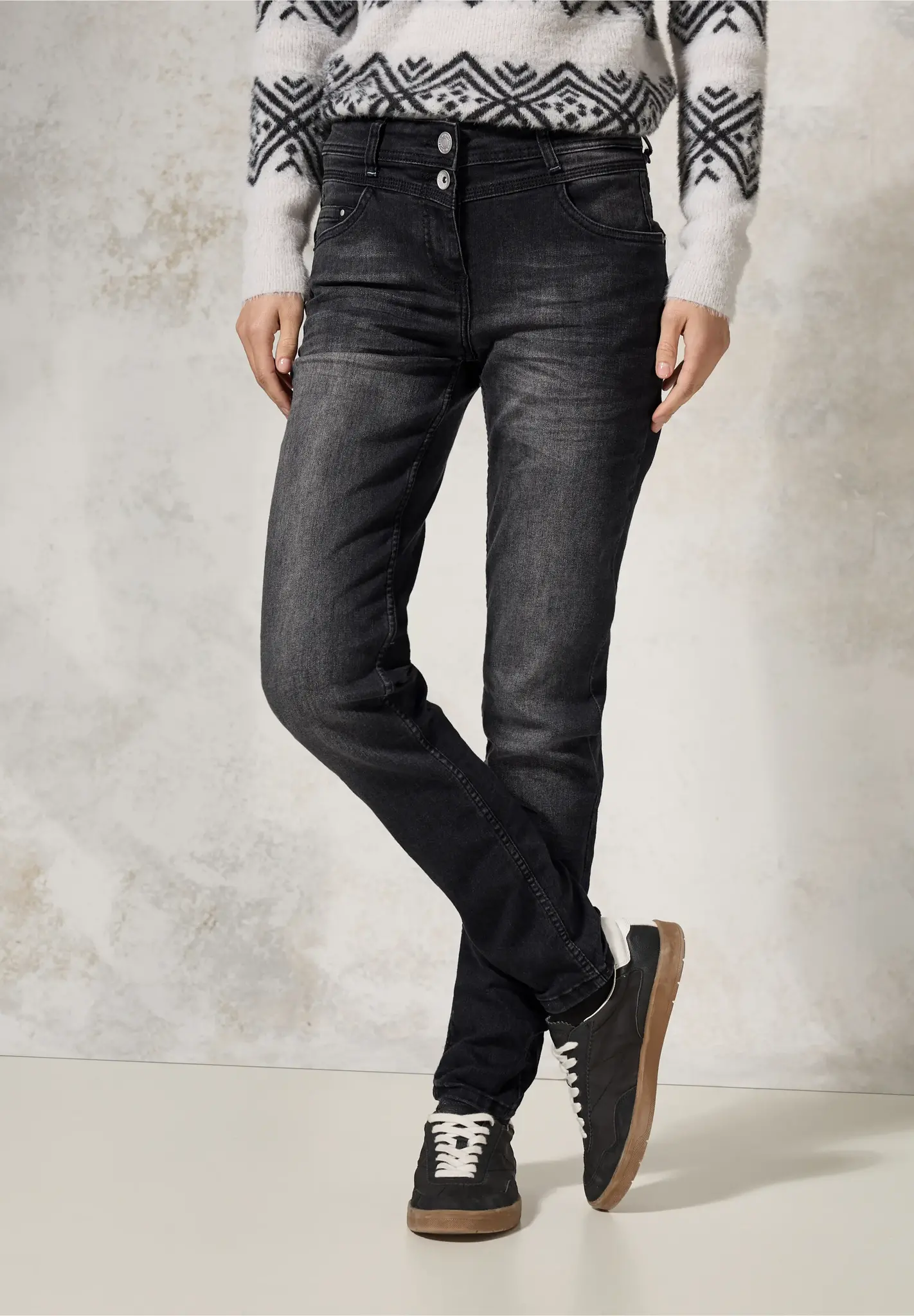 Cecil Jeans im Slim Fit Toronto - Dark Grey Washed