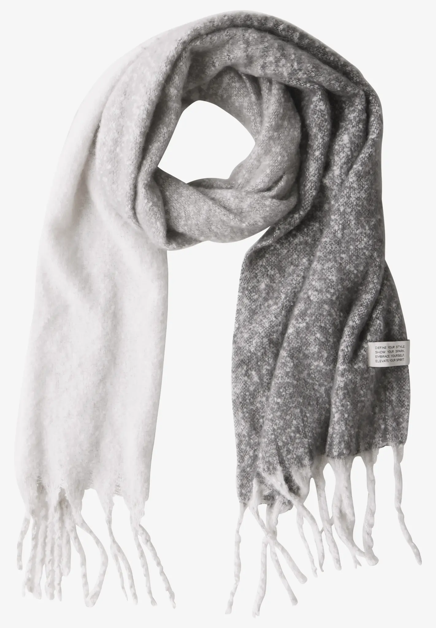 Street One Color Gardient Scarf - Whale Tail Grey