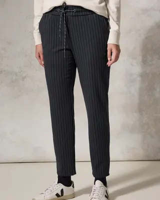 Cecil Gestreepte Broek Tracey - Deep Charcoal Grey