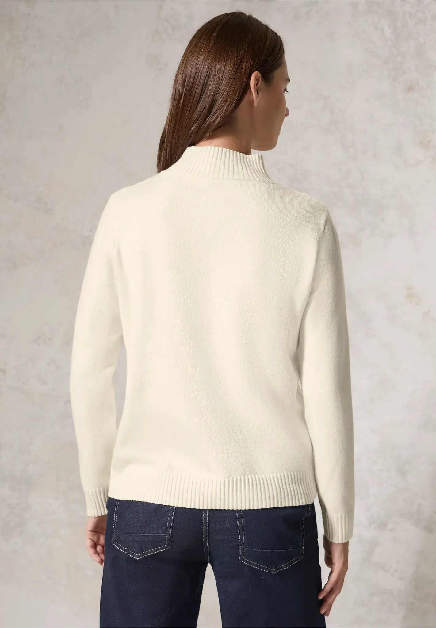 Cecil Jacquard Jumper - Birch White