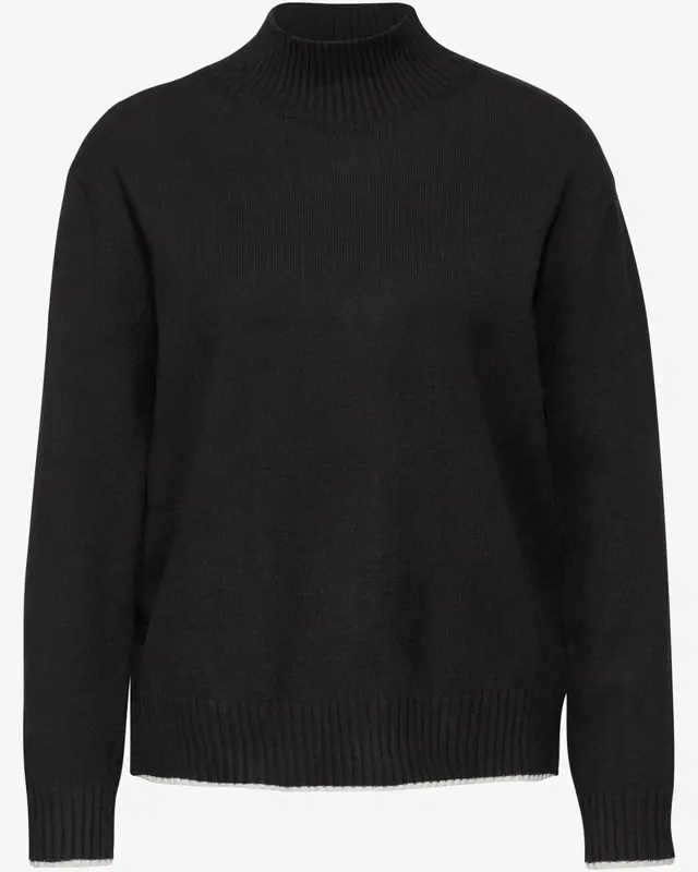 Street One Jumper with Standing Collar - Black