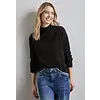 Jumper with Standing Collar - Black