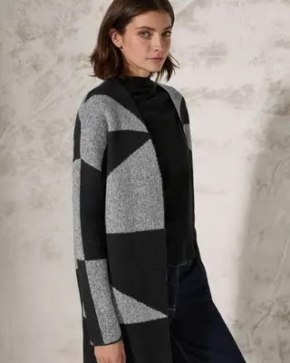 Cecil Vest met Patroon - Black