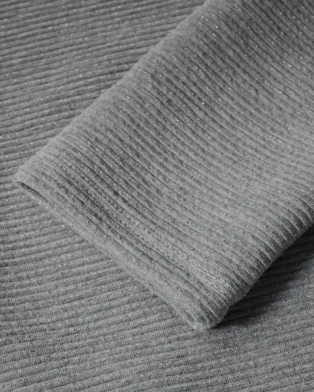 Cecil Glitterend Ottoman Shirt - Platinum Grey Melange