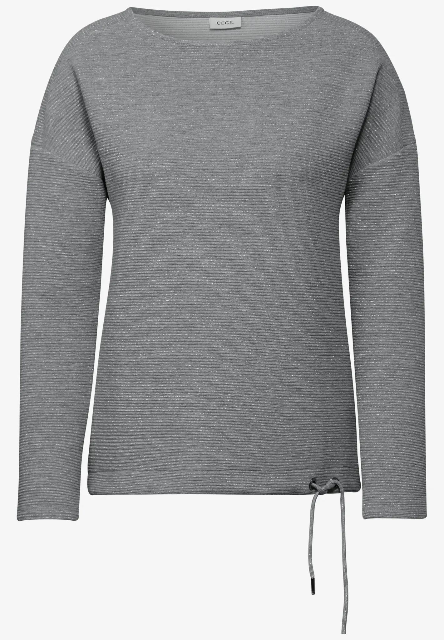 Cecil Ottoman Glitter Shirt - Platinum Grey Melange