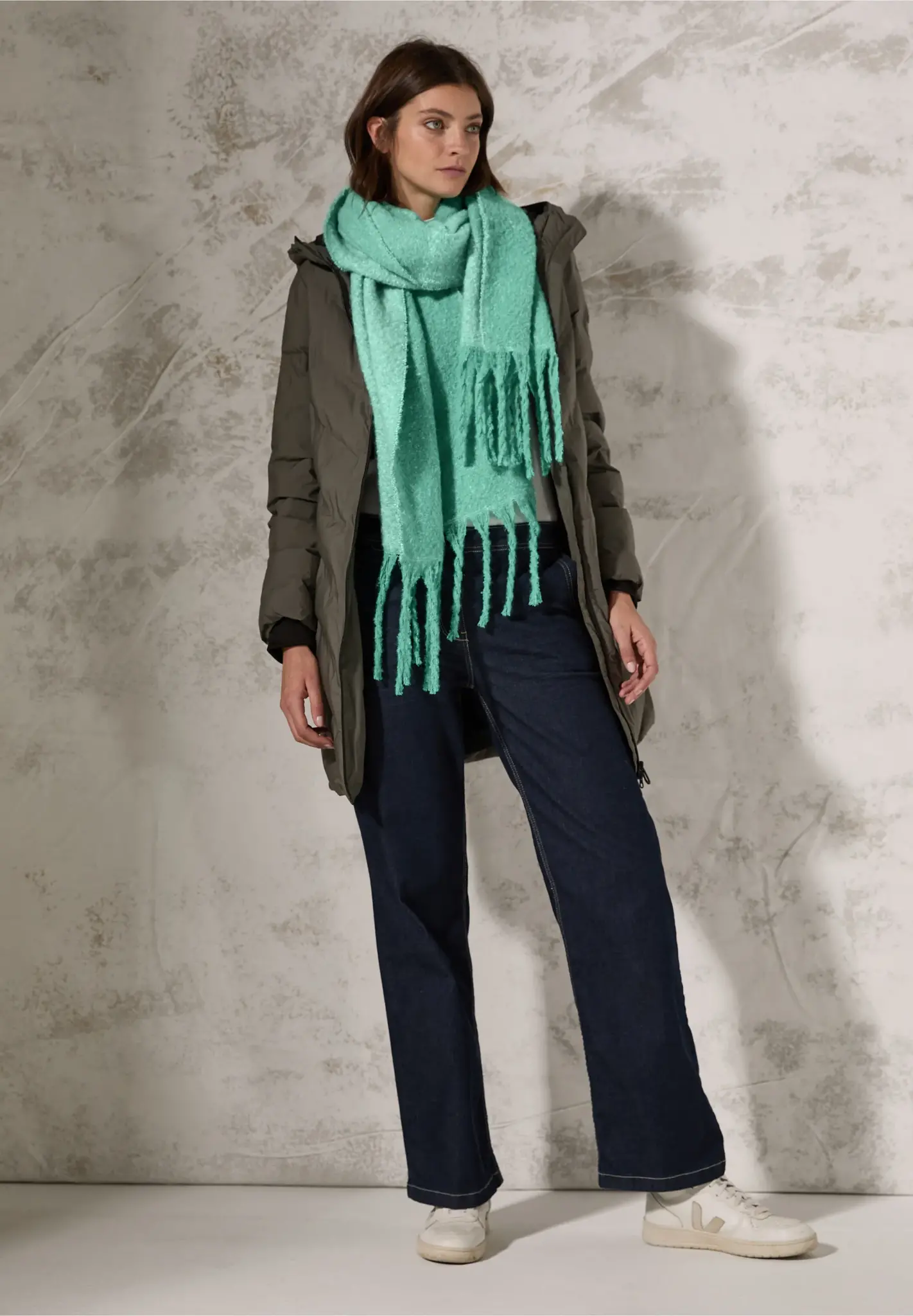 Cecil Jacquard Scarf - Aventurine Green