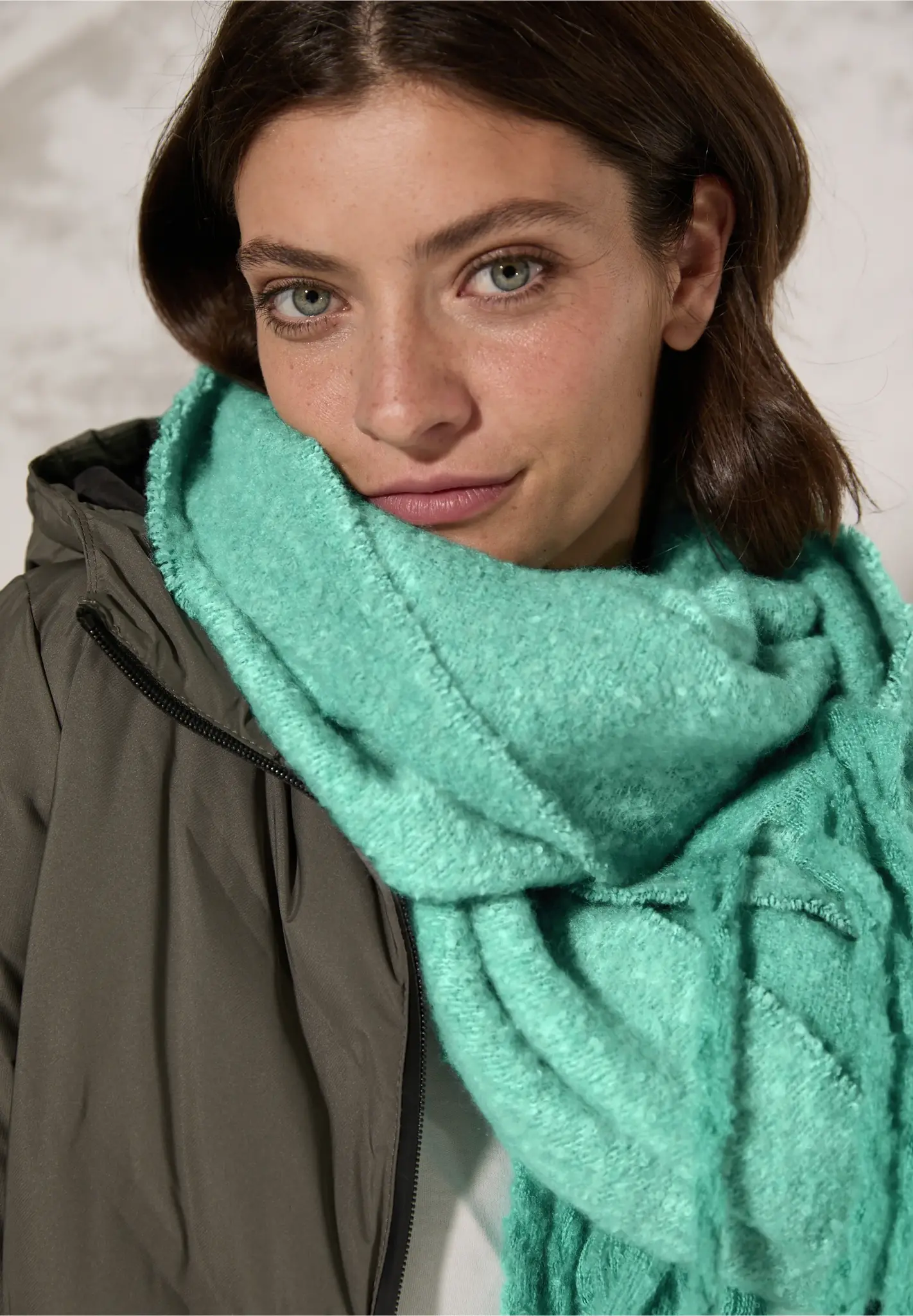 Cecil Jacquard Scarf - Aventurine Green
