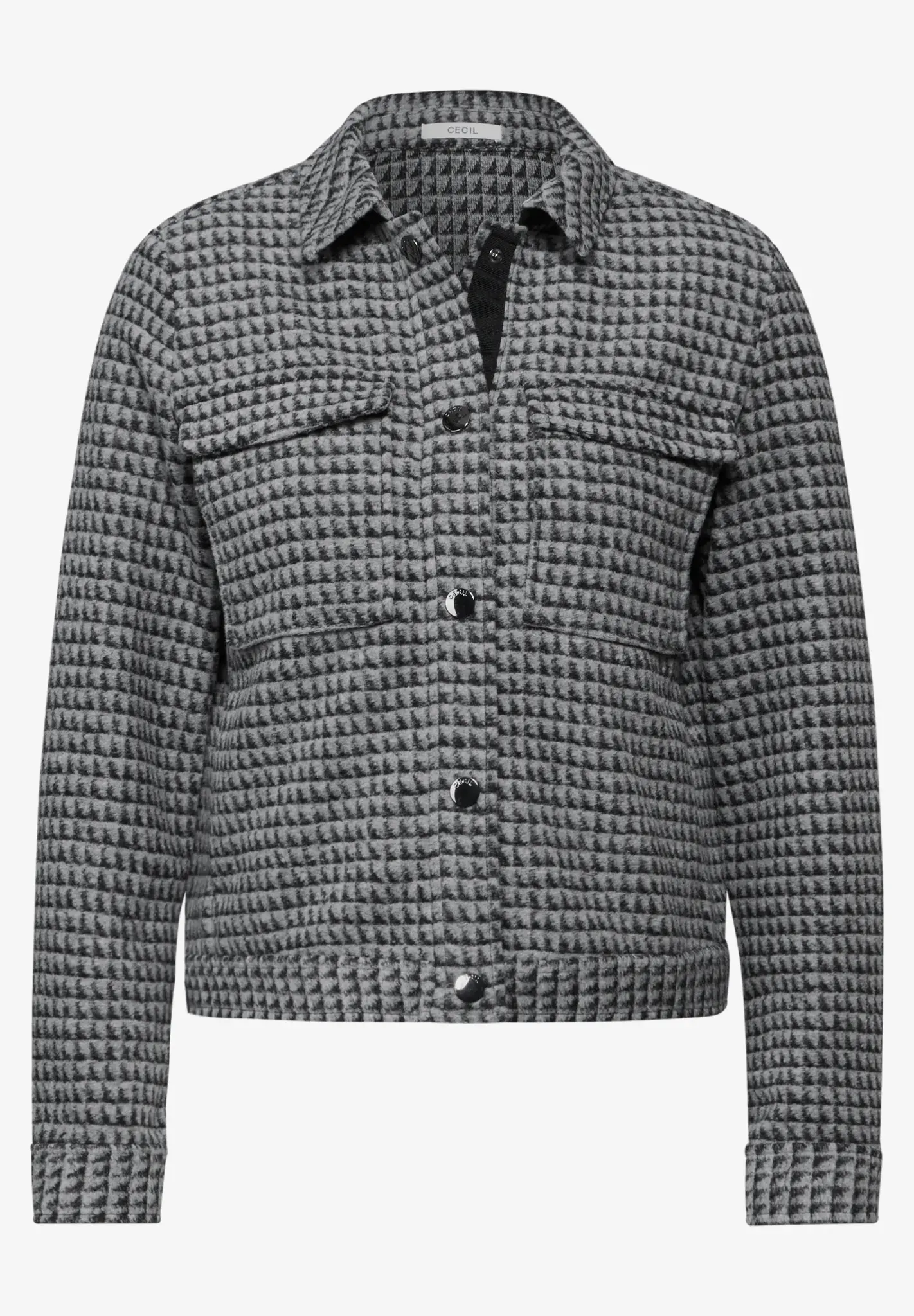 Cecil Kurze Jacquard Jacke - Black