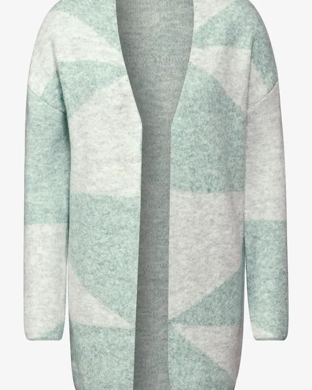 Cecil Vest met Patroon - Glaced Green Melange