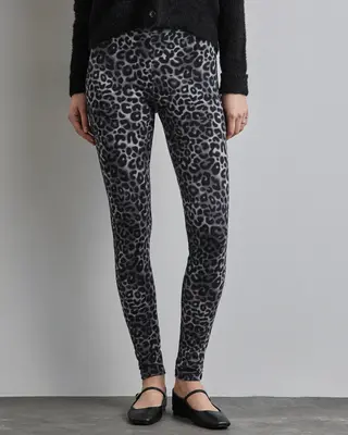 Street One Legging met Leoprint - Whale Tale Grey