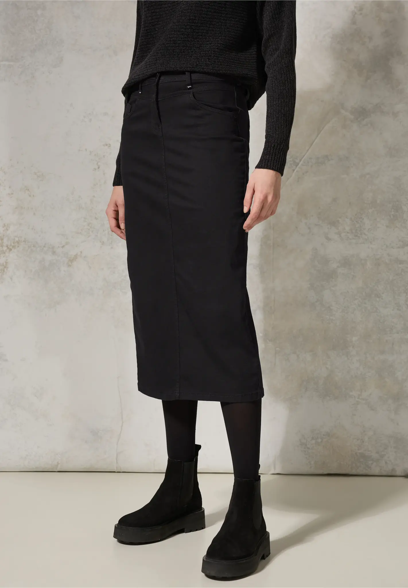 Cecil Jeansrock - Black