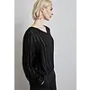 Bluse mit Glitzerstreifen - Black