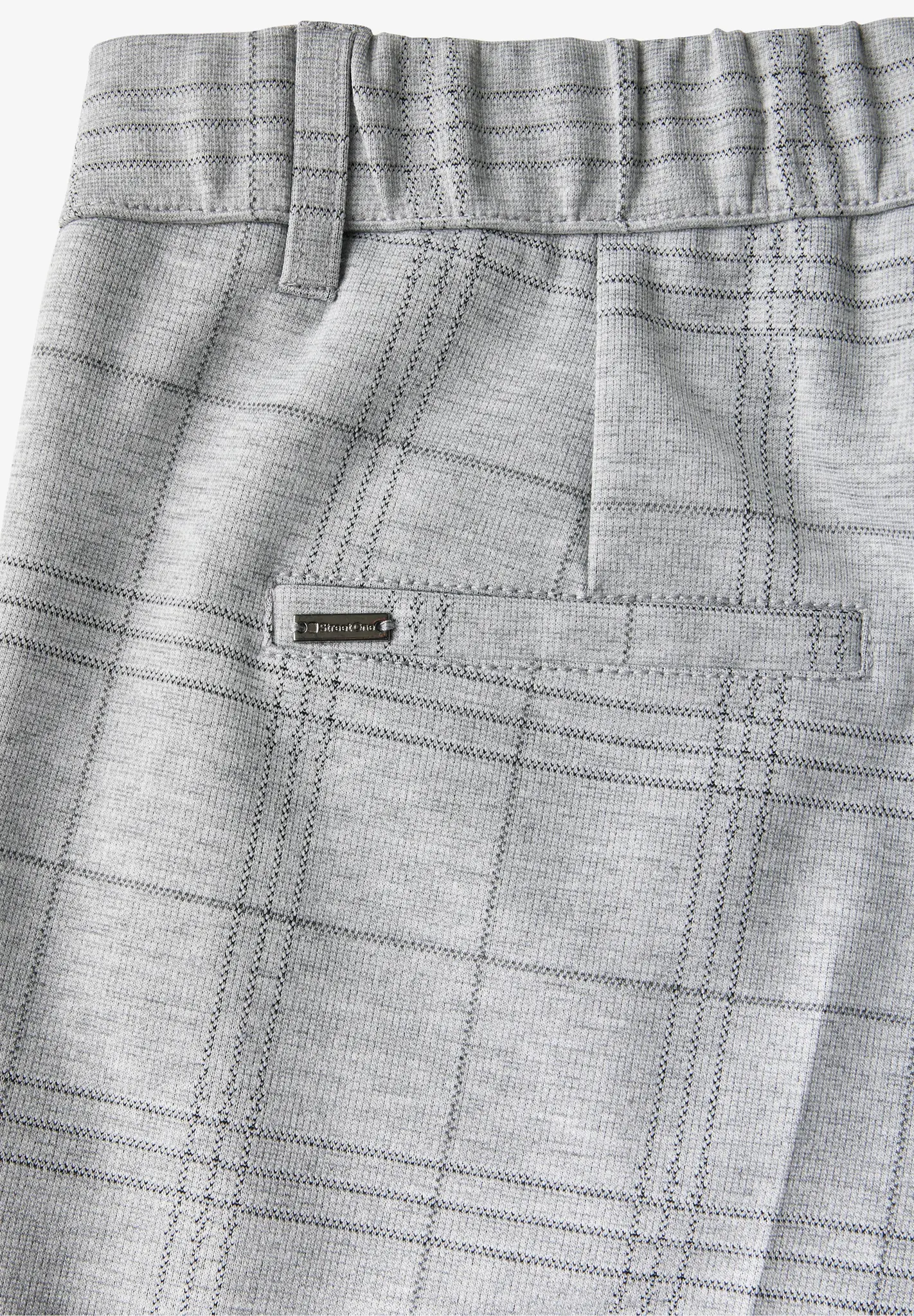 Street One Karierte Chino - Heather Grey Melange