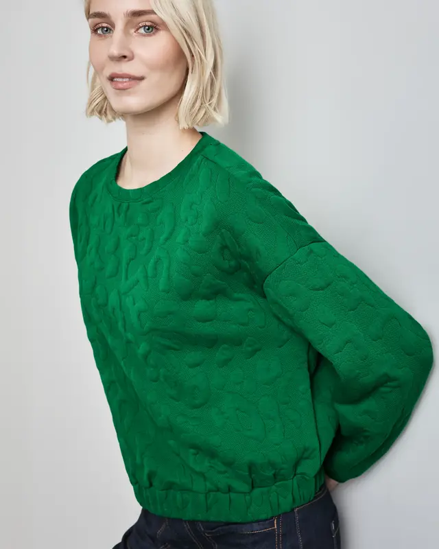 Street One Oversized Leo-Sweater - Vibrant Green