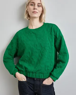 Street One Oversize Leo-Sweater - Vibrant Green