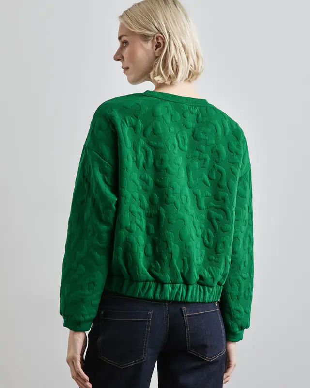 Street One Oversized Leo-Sweater - Vibrant Green