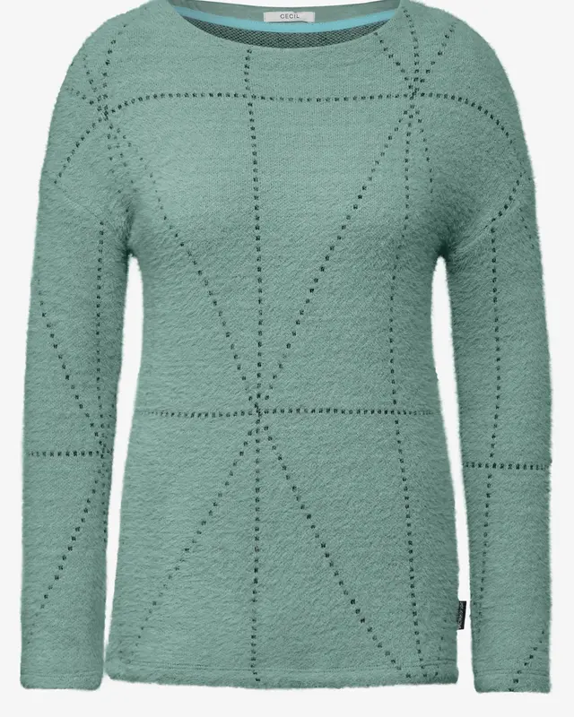 Cecil Featheryarn Shirt - Glaced Salvia Green