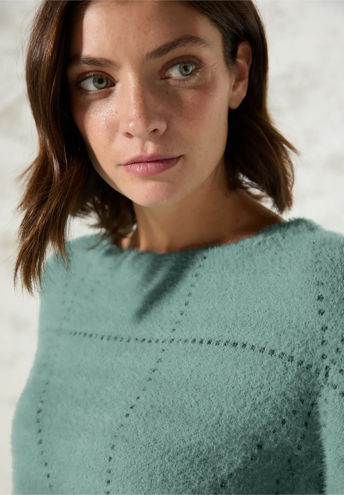 Cecil Federgarn Shirt - Glaced Salvia Green