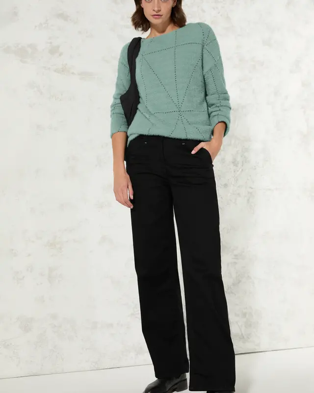 Cecil Federgarn Shirt - Glaced Salvia Green