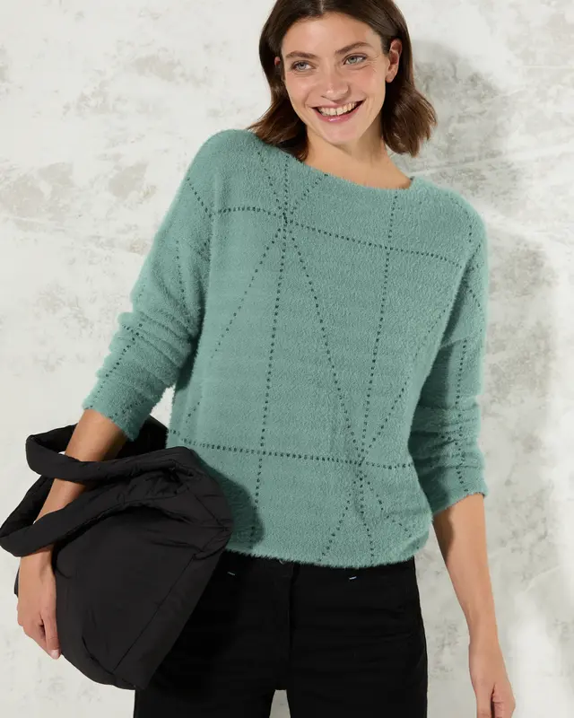 Cecil Featheryarn Shirt - Glaced Salvia Green