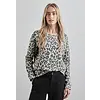 Sweatshirt met Leopatroon - Heather Grey Melange