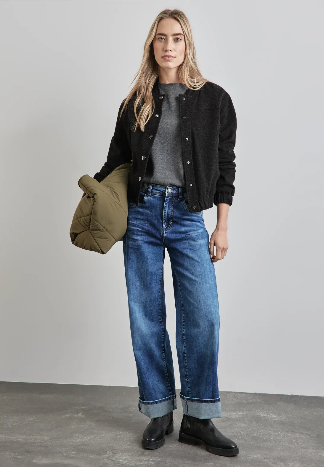 Street One Blouson - Whale Tail Grey Melange