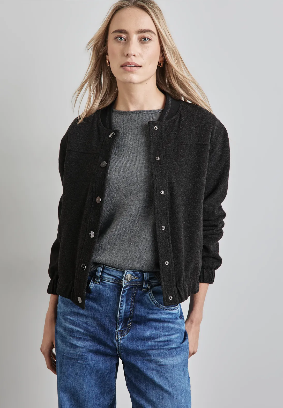 Street One Blouson - Whale Tail Grey Melange