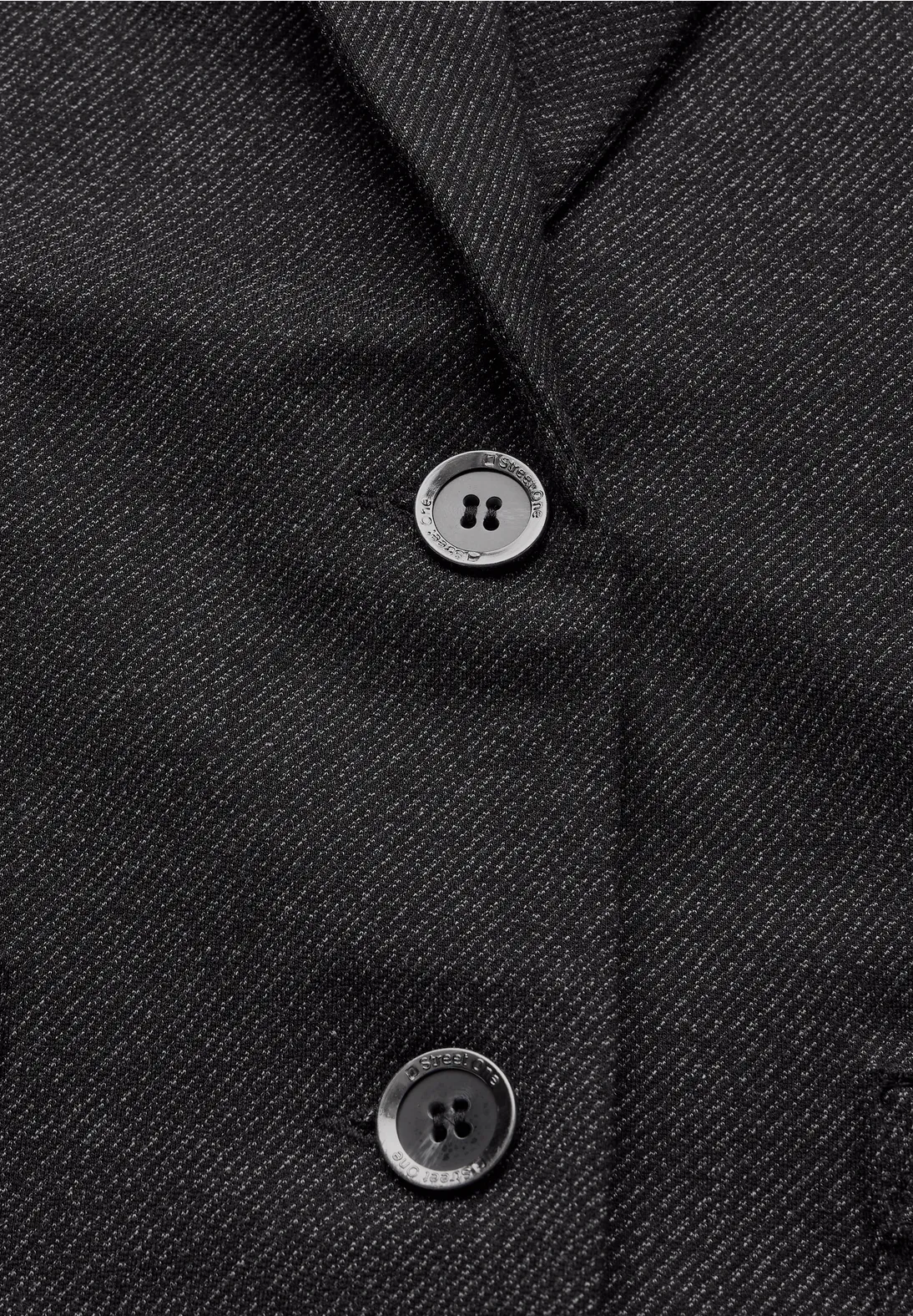 Street One Blazer met Gemêleerde Look - Black