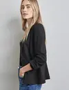 Street One Blazer met Gemêleerde Look - Black