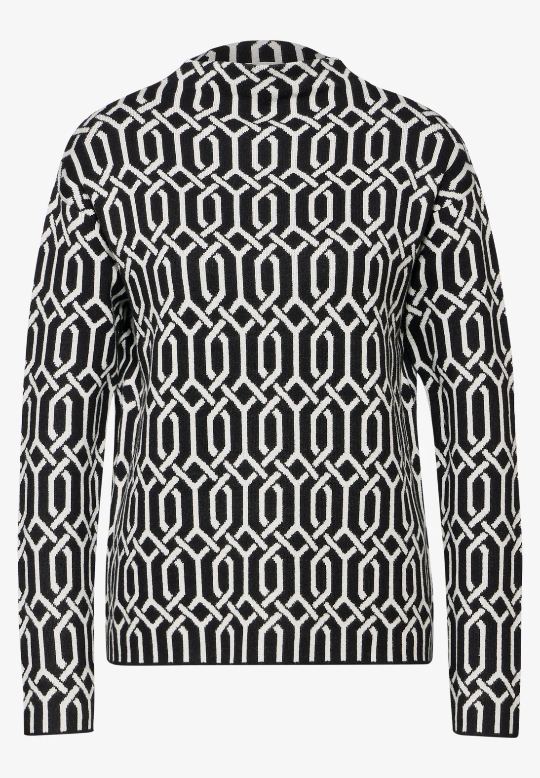 Street One Jacquard Pullover Black Schwarz Cotton Blues