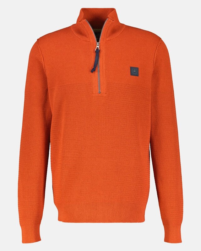 Lerros Troyer mit Twist-Struktur - Spicy Orange