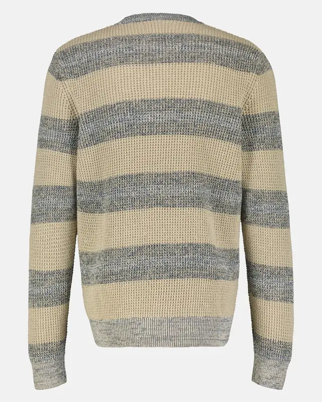 Lerros Jumper with Stripes - Tender Beige Melange