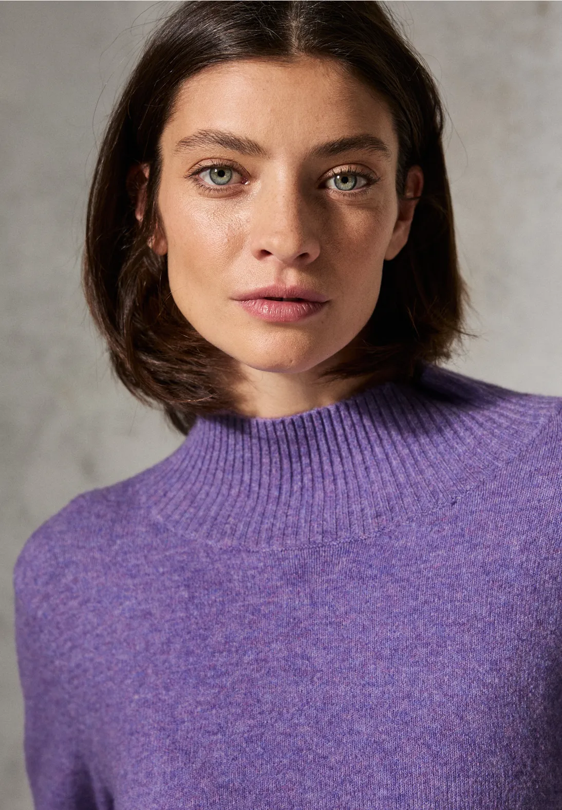 Cecil Pullover mit Stehkragen - Gentle Lilac Melange