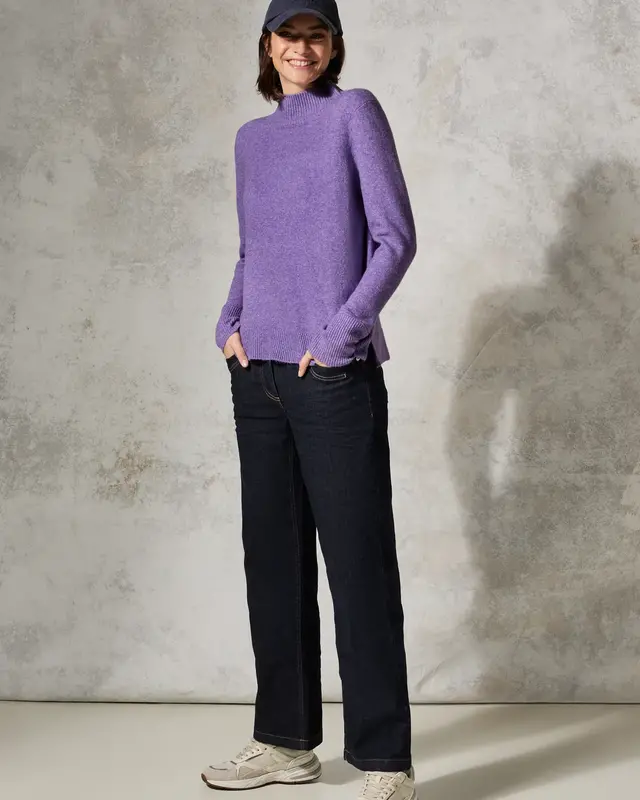 Cecil Pullover mit Stehkragen - Gentle Lilac Melange