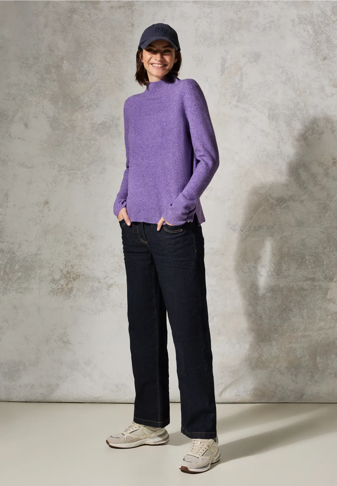 Cecil Pullover mit Stehkragen - Gentle Lilac Melange