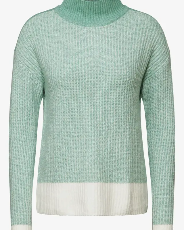 Cecil Mouliné Jumper - Glaced Green Melange