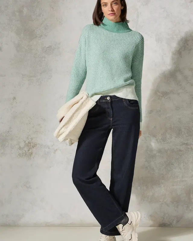 Cecil Mouliné Jumper - Glaced Green Melange