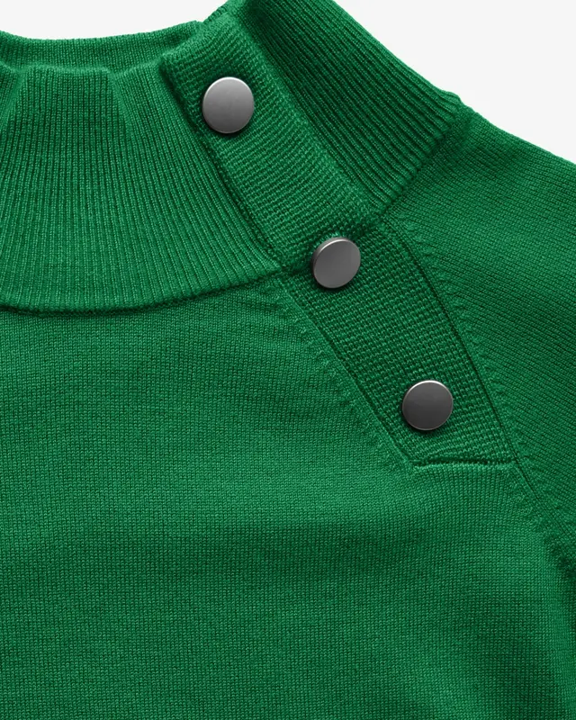 Street One Jumper with Button Details - Vibrant Green