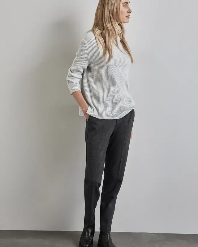 Street One Chino im Melange-Look - Black