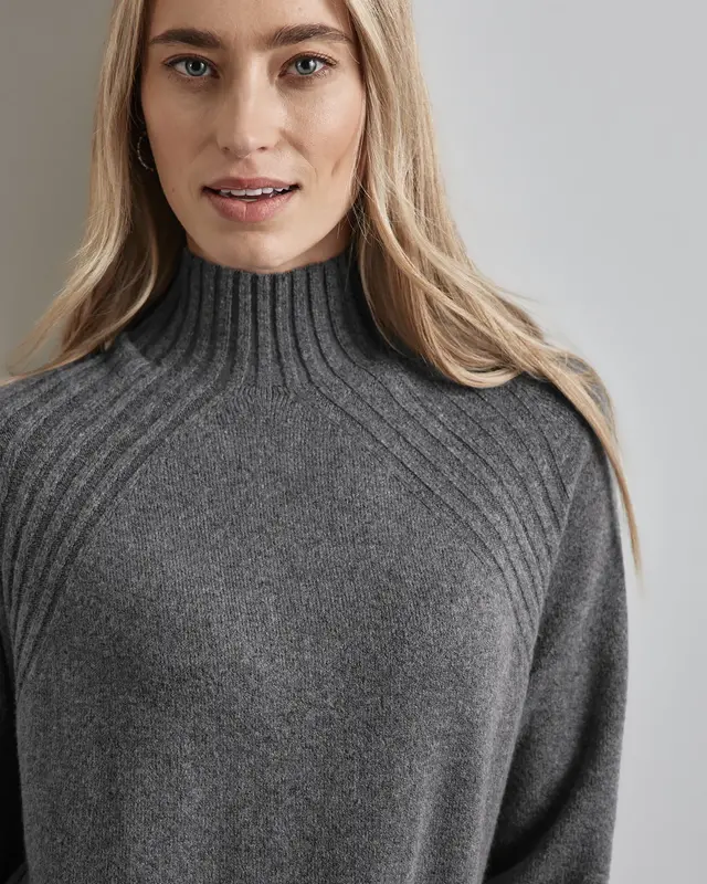 Street One Gebreide Jurk - Echo Grey Melange