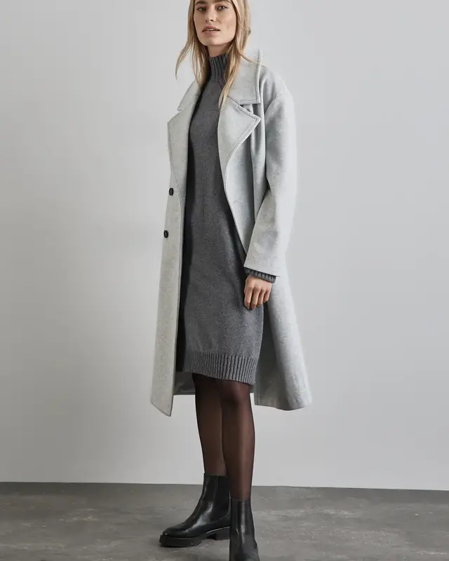 Street One Gebreide Jurk - Echo Grey Melange