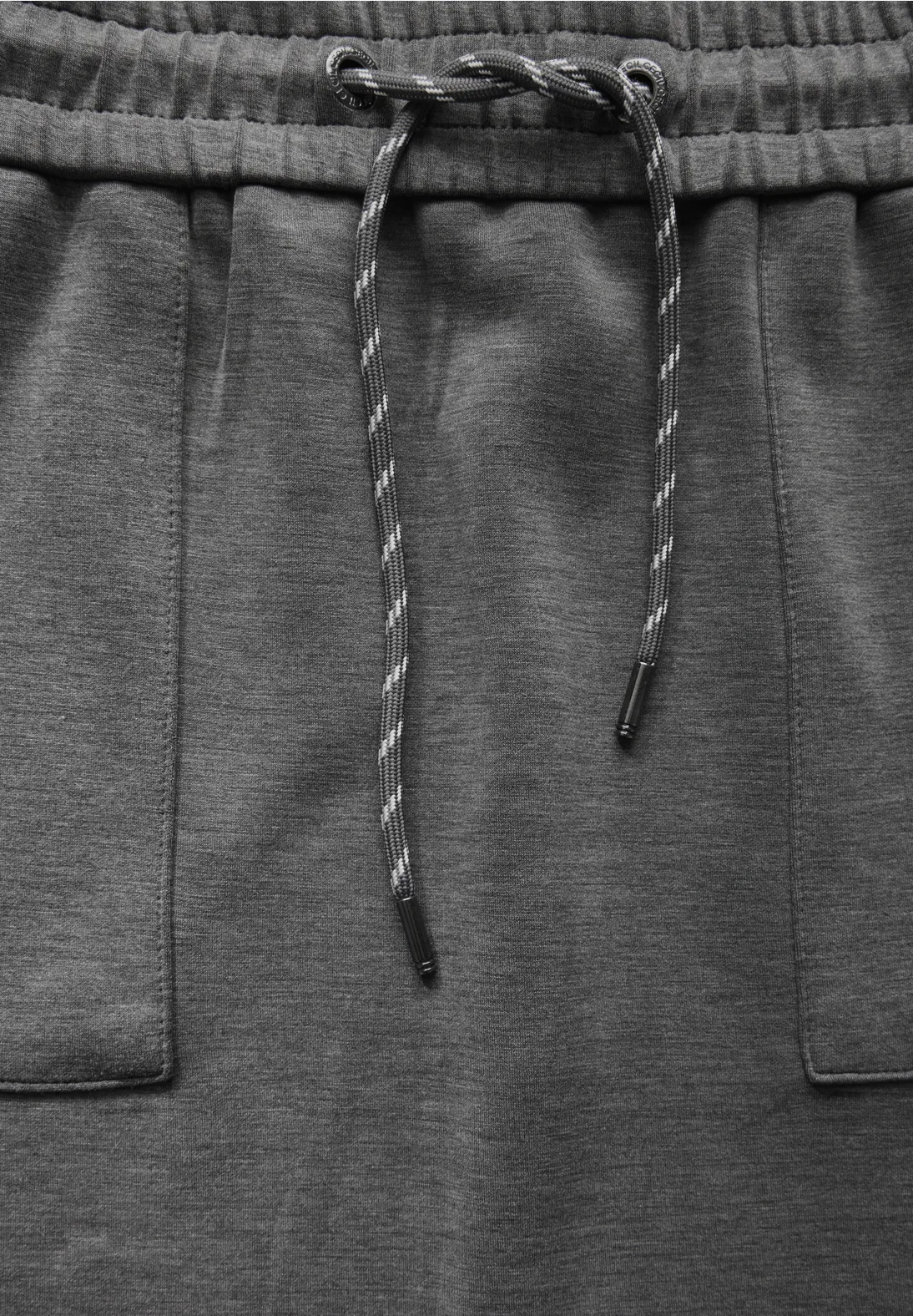 Cecil Midi Rok Zijden Touch - Flint Grey Melange