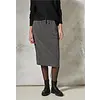 Silk-touch Midi-Rock - Flint Grey Melange