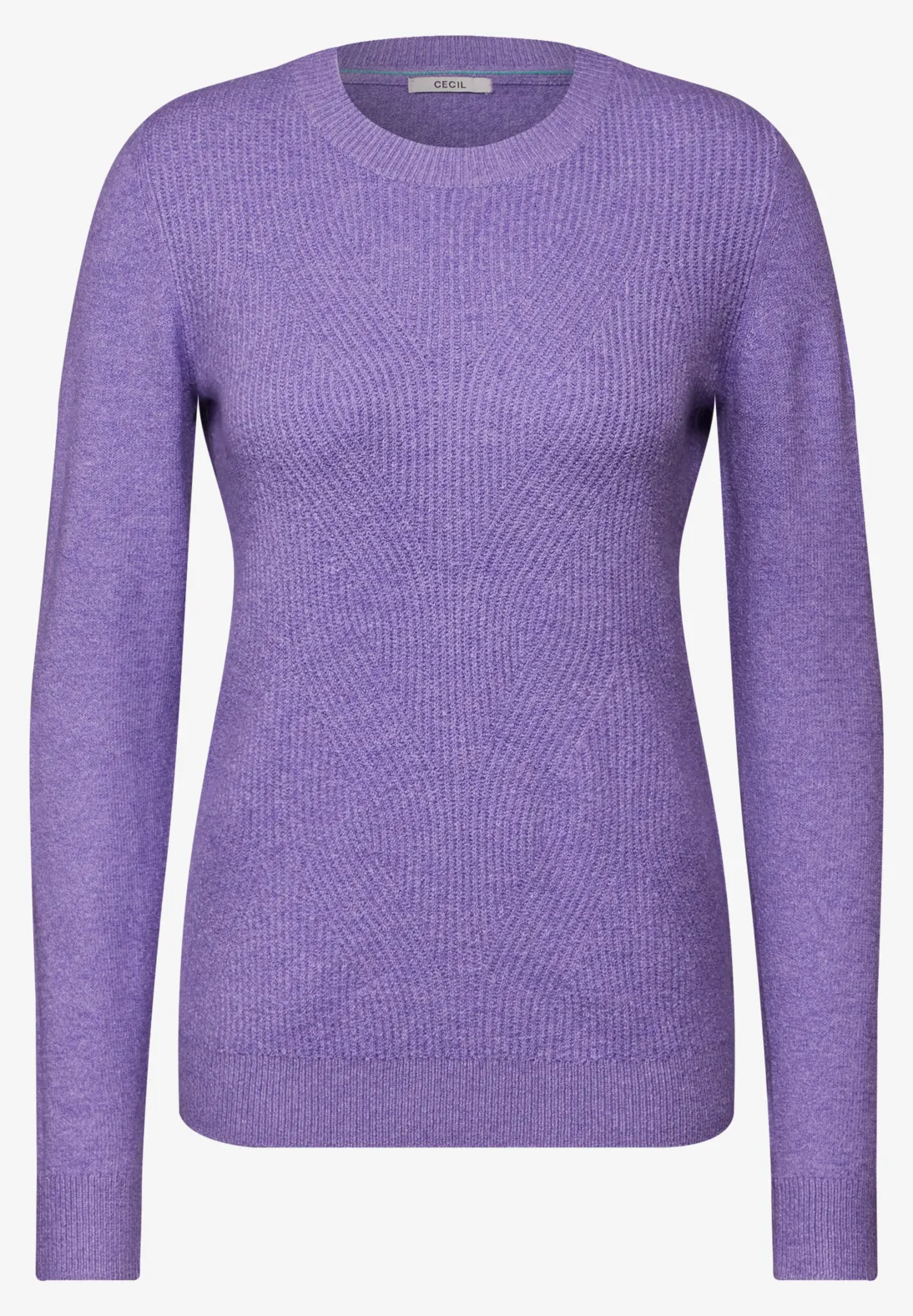 Cecil Pullover mit Strukturmuster - Gentle Lilac Melange