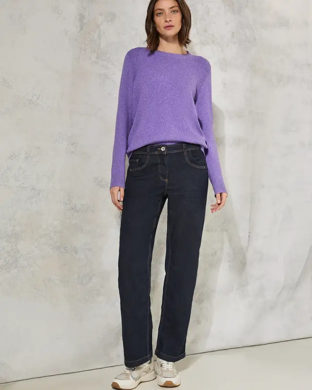 Cecil Trui met Structuurpatroon - Gentle Lilac Melange